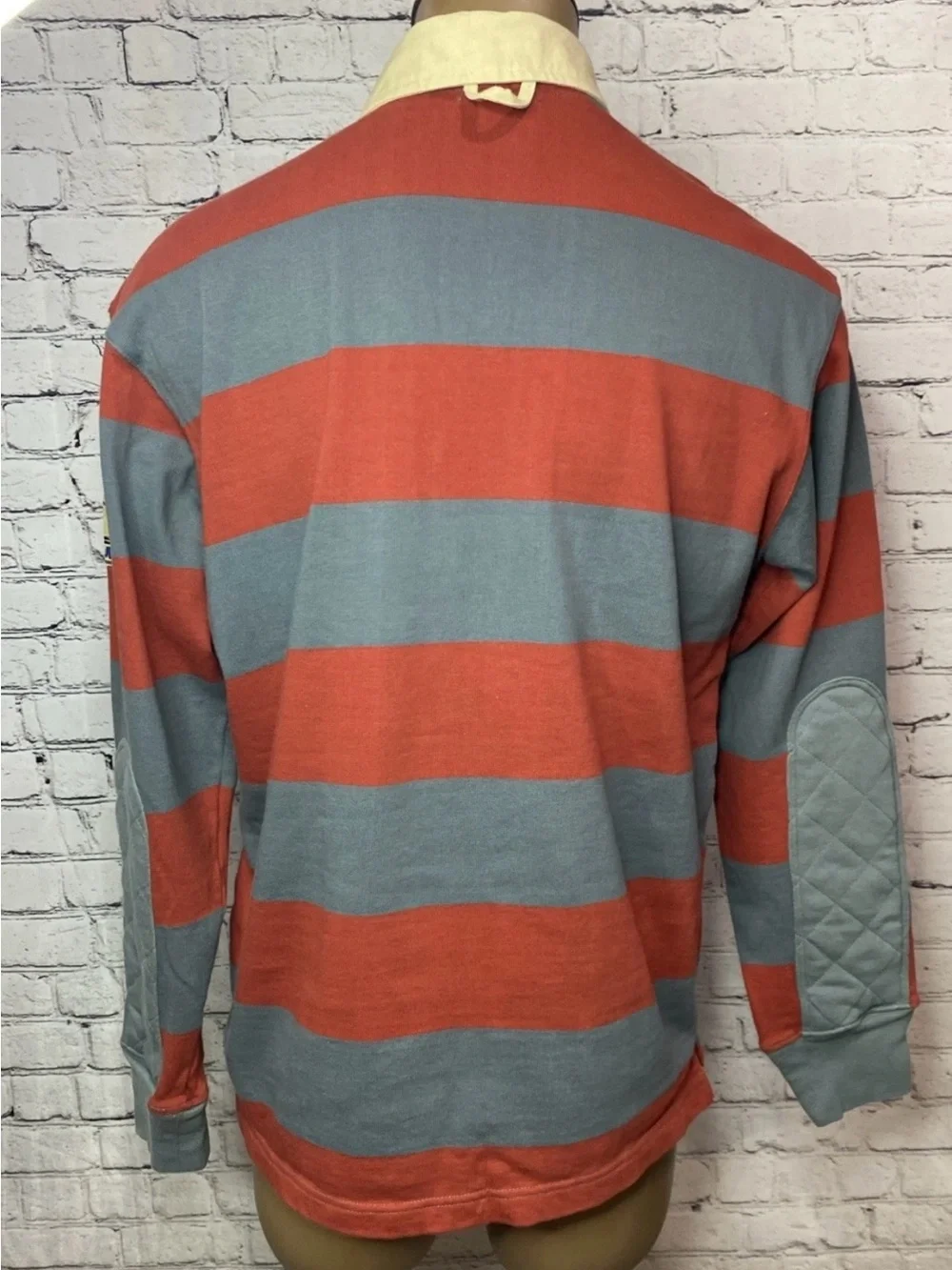 Xtratuf Rugby Polo Heavy Cotton Long Sleeve Striped Shirt Heavyweight Large L - Picture 7 of 16
